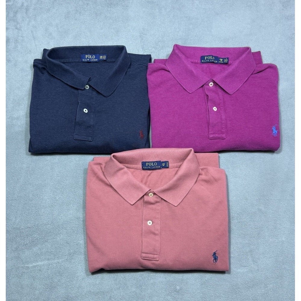 Lot Of 3 Polo Ralph Lauren Polo Shirt Mens 2XB Short Sleeve Normcore Modern